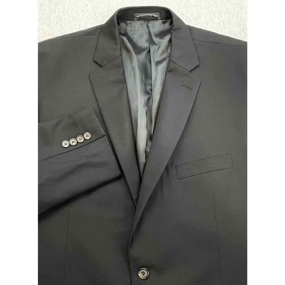Lauren‎ Ralph Lauren Blazer Mens 48R Black 100% Wool 2-Button Single Breast